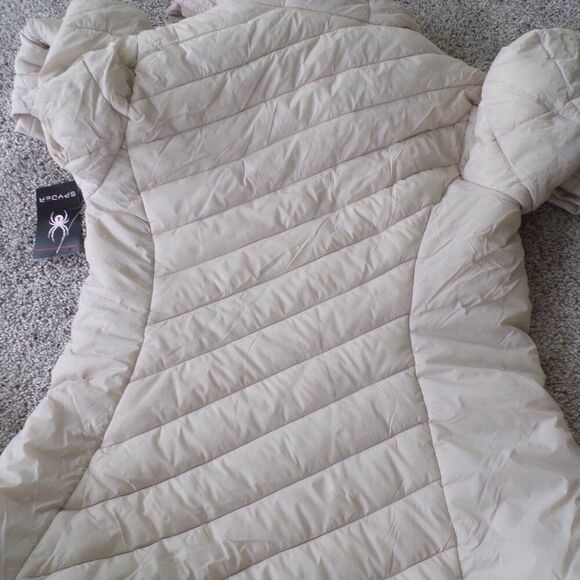 NWT Spyder cream puffer jacket M - Picture 10 of 10